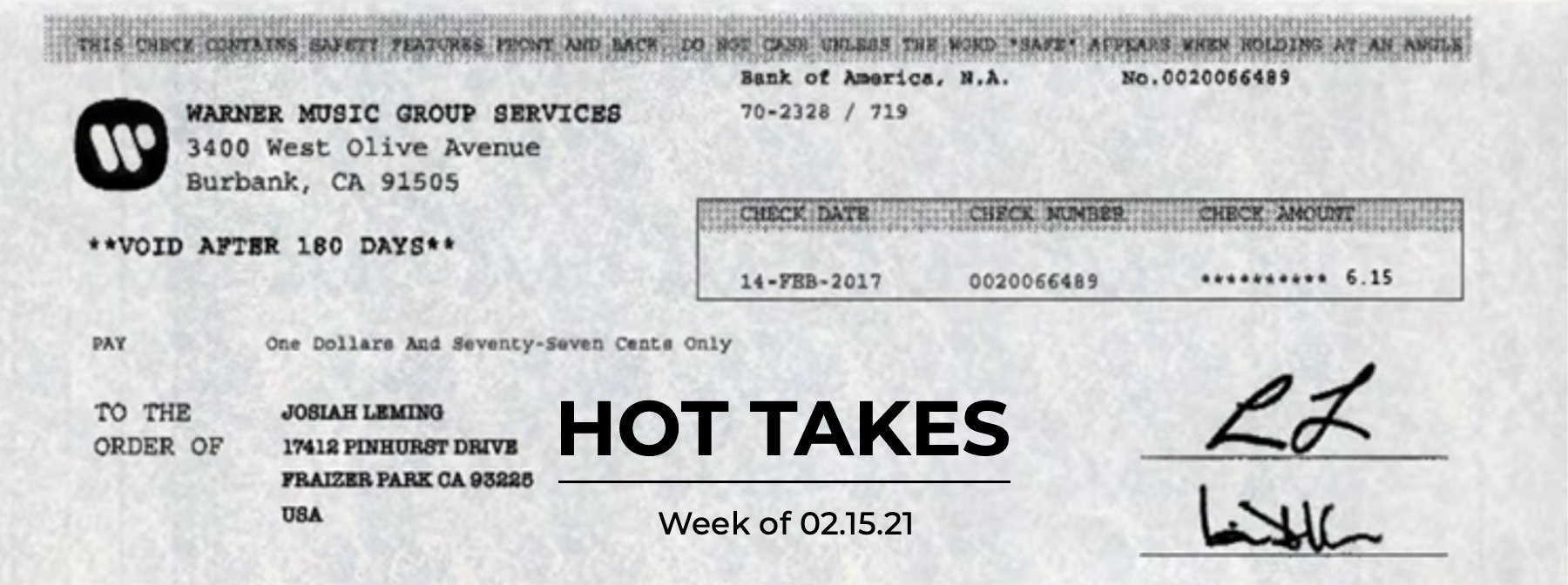 #HotTakes | Week of 02.15.21